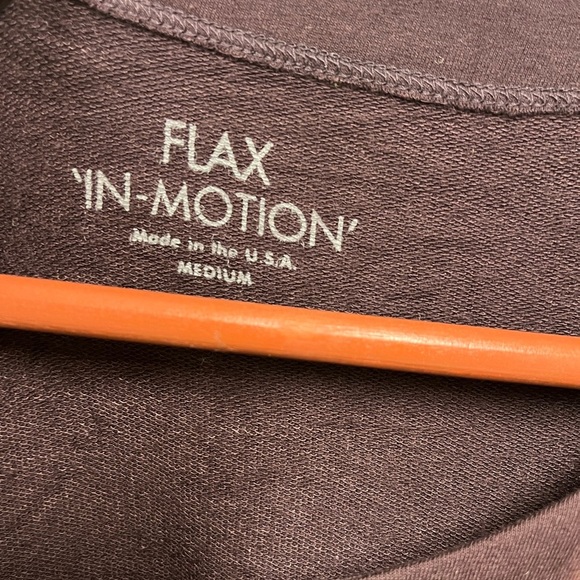 New FLAX IN-MOTION T-Shirt Dress Wine Crew Neck short Sleeve Women’s M 10-14 - Picture 5 of 10